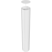 Barrier bollard | Steel tube  323 x 5 mm | stationary | for setting in concrete | hot-dip galvanized | total length: 2000 mm | steel cap with concrete anchor